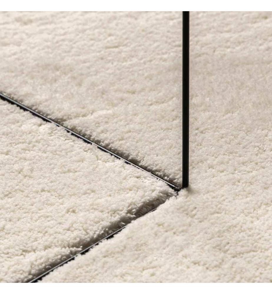 Tapis de surface ovale HUARTE Beige 80 x 150 cm 100% Polyester