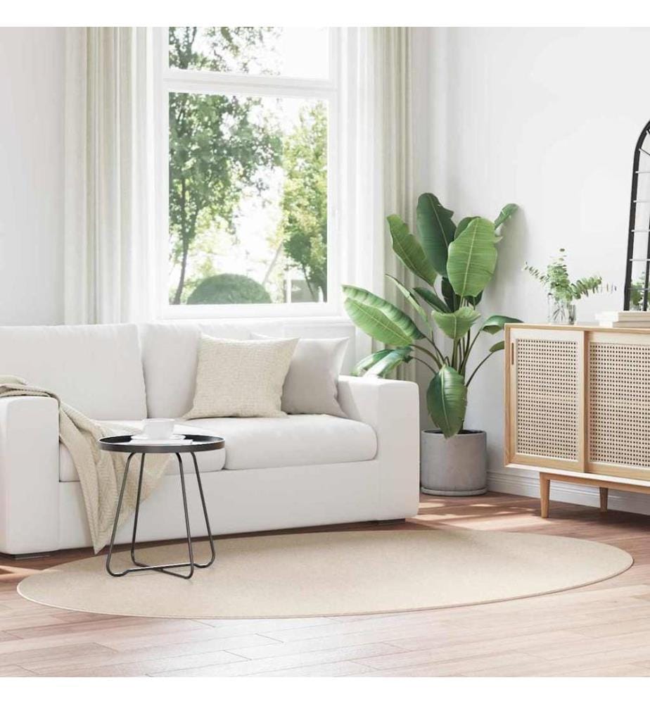 Bereichsteppiche Oval HUARTE Beige 160 x 230 cm 100 %Polyester