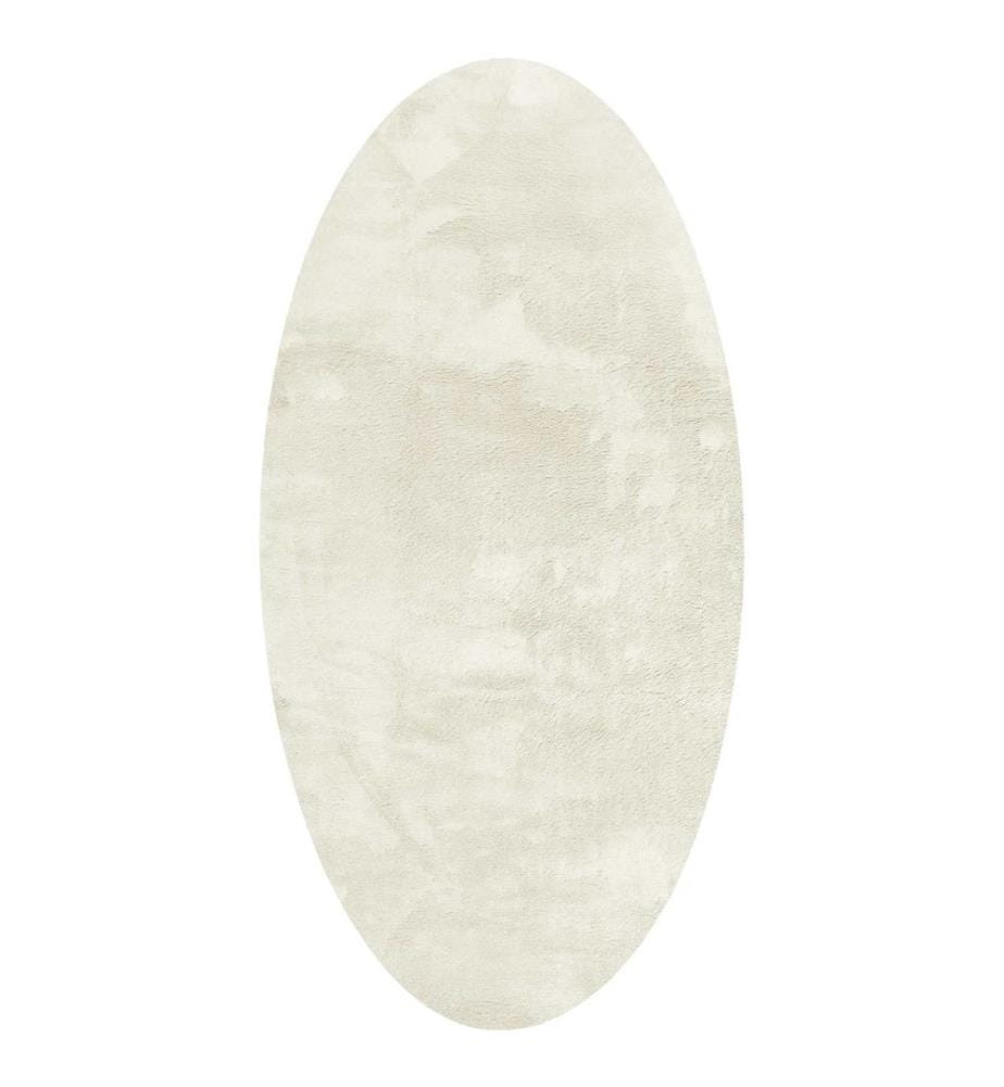 Tapis de surface ovale HUARTE Crème 100 x 200 cm 100% Polyester