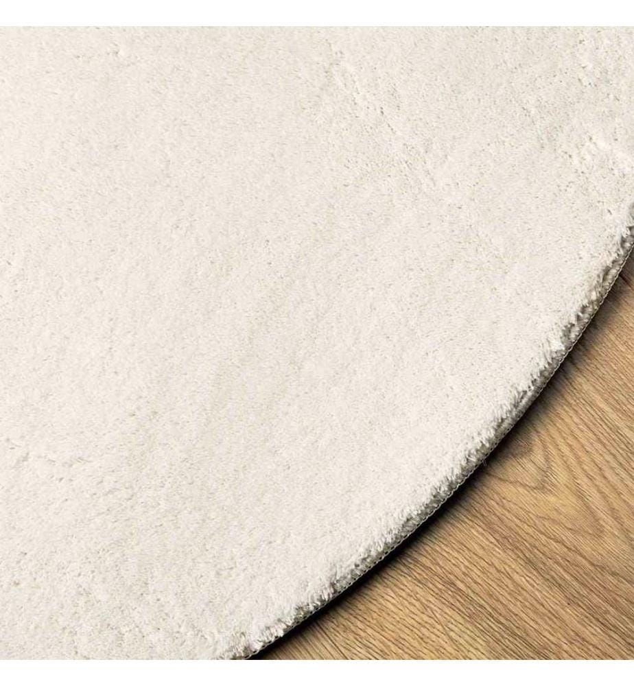 Tapis de surface ovale HUARTE Crème 140 x 200 cm 100% Polyester