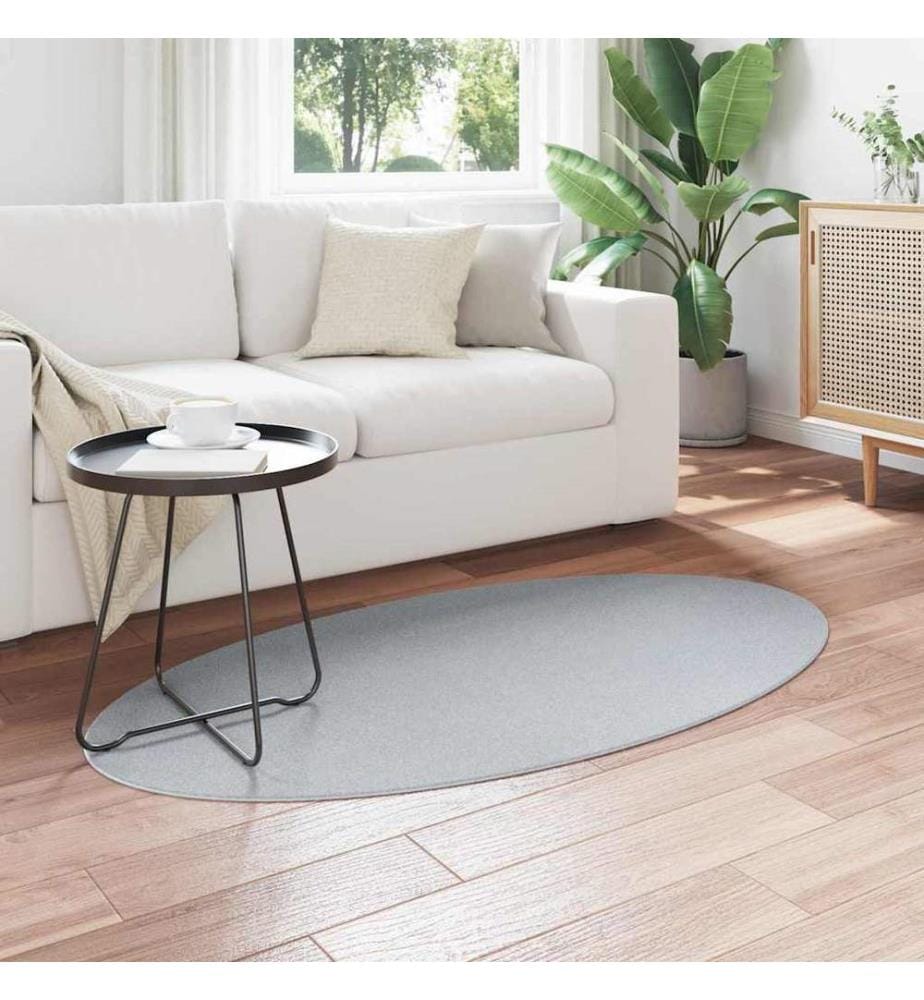 Bereichsteppiche Oval HUARTE Grau 80 x 150 cm 100 %Polyester