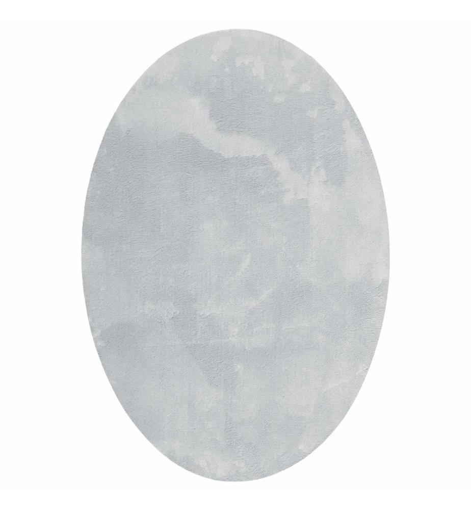 Tapis de surface ovale HUARTE Gris 120 x 170 cm 100% Polyester