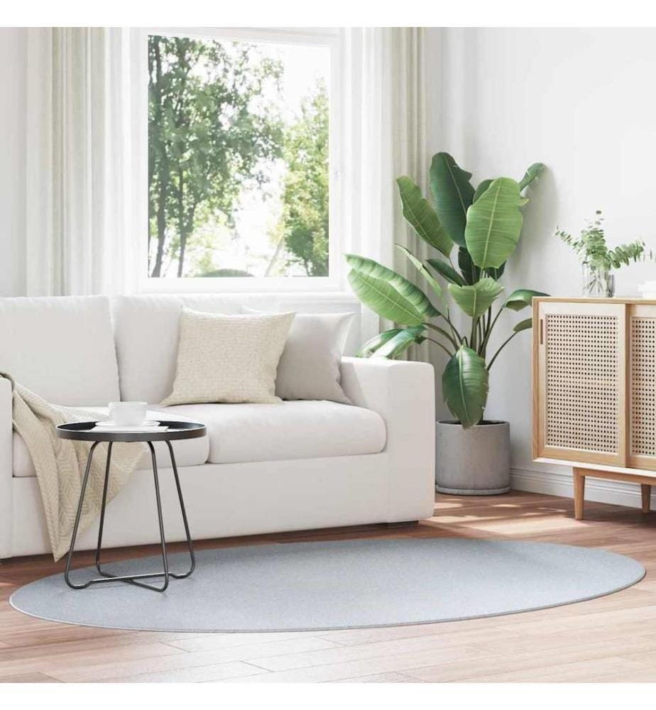 Bereichsteppiche Oval HUARTE Grau 140 x 200 cm 100 %Polyester