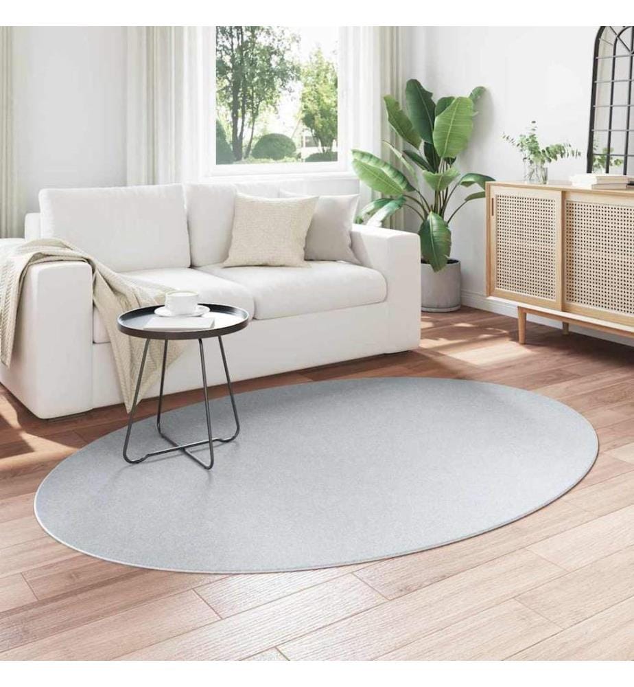 Bereichsteppiche Oval HUARTE Grau 140 x 200 cm 100 %Polyester