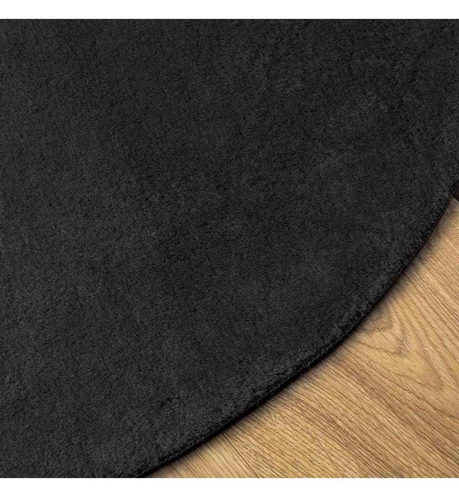 Tapis de surface ovale HUARTE Noir 100 x 200 cm 100% Polyester
