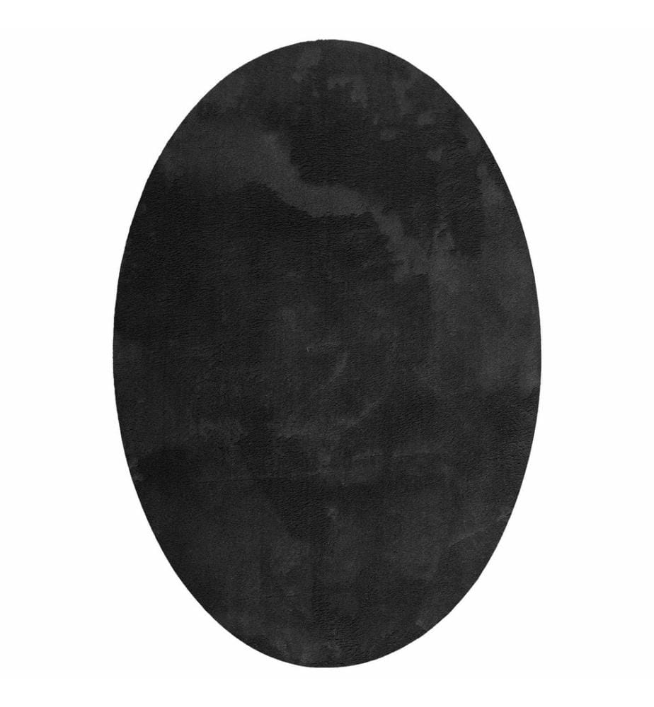 Bereichsteppiche Oval HUARTE Schwarz 160 x 230 cm