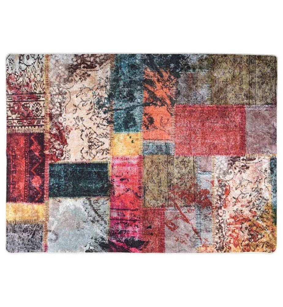 Teppich Waschbar Patchwork Mehrfarbig 120x180 cm