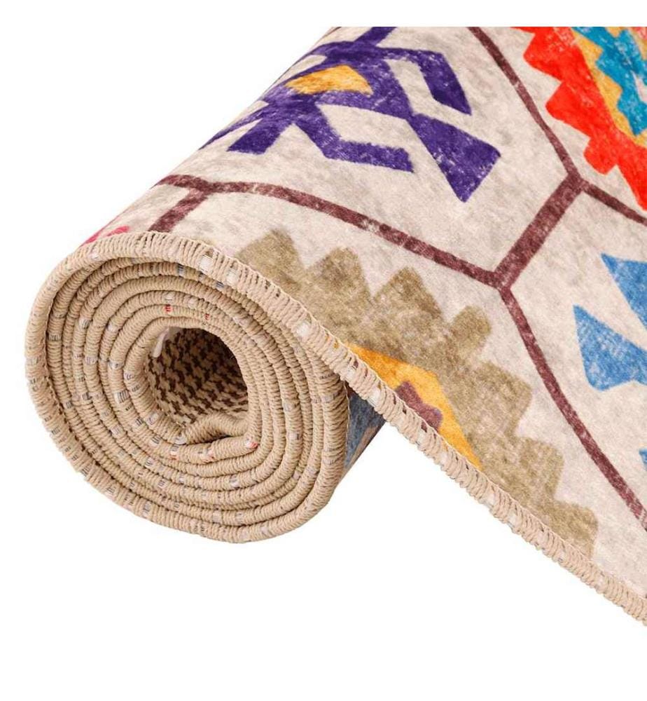 Teppich Waschbar Mehrfarbig 80x150 cm