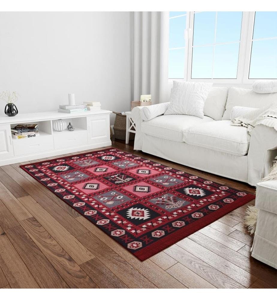 BiggHome Frange Vintage Scandi Reversible Teppich - 120x180 cm