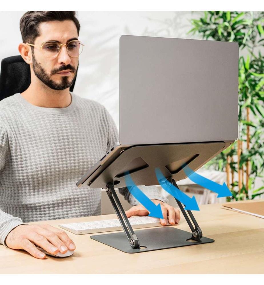 Klappbarer und verstellbarer Laptop-Ständer Lastan - Grau