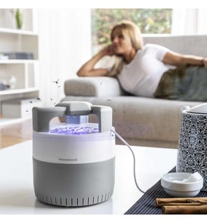 Lampe anti-moustiques à aspiration KL Silen - Blanc et Gris