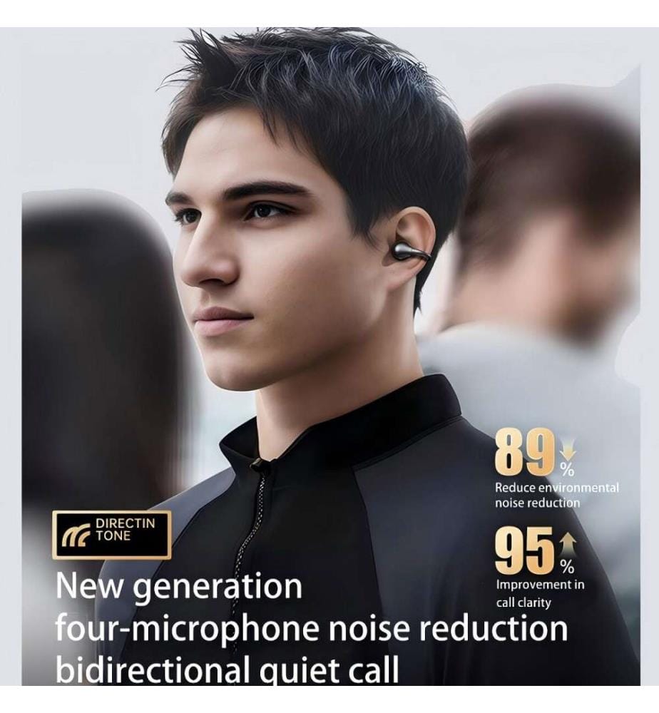 Écouteurs in Ear Bluetooth Kinglucky Clip-on Noir
