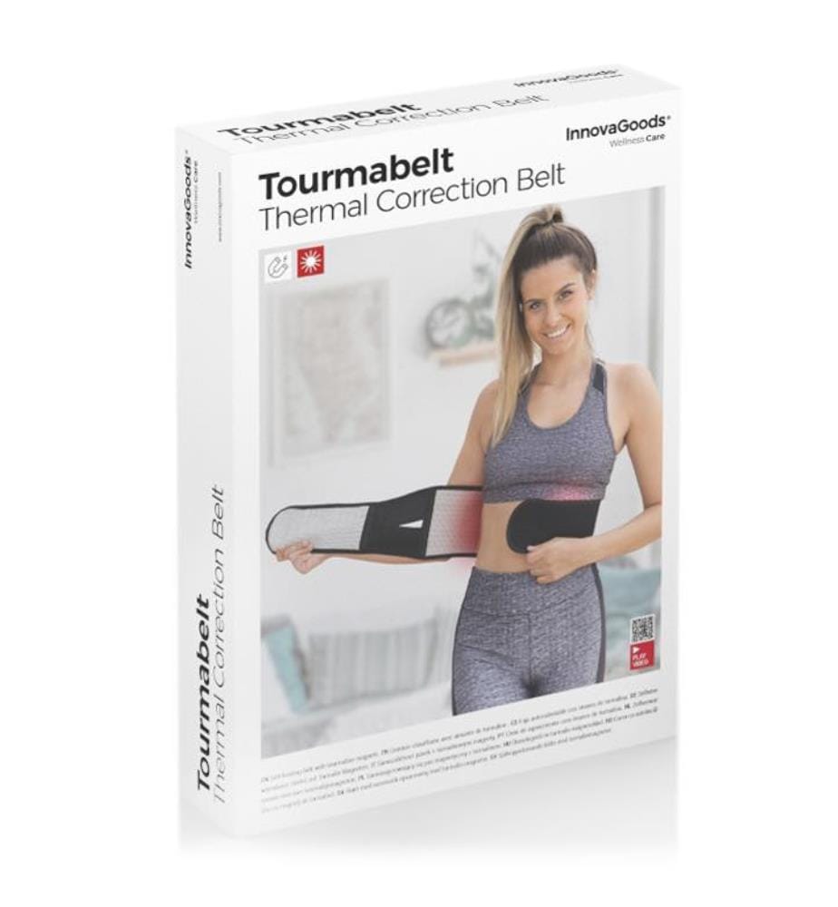 Gaine de correction thermique avec aimants en tourmaline Tourmabelt - Noir