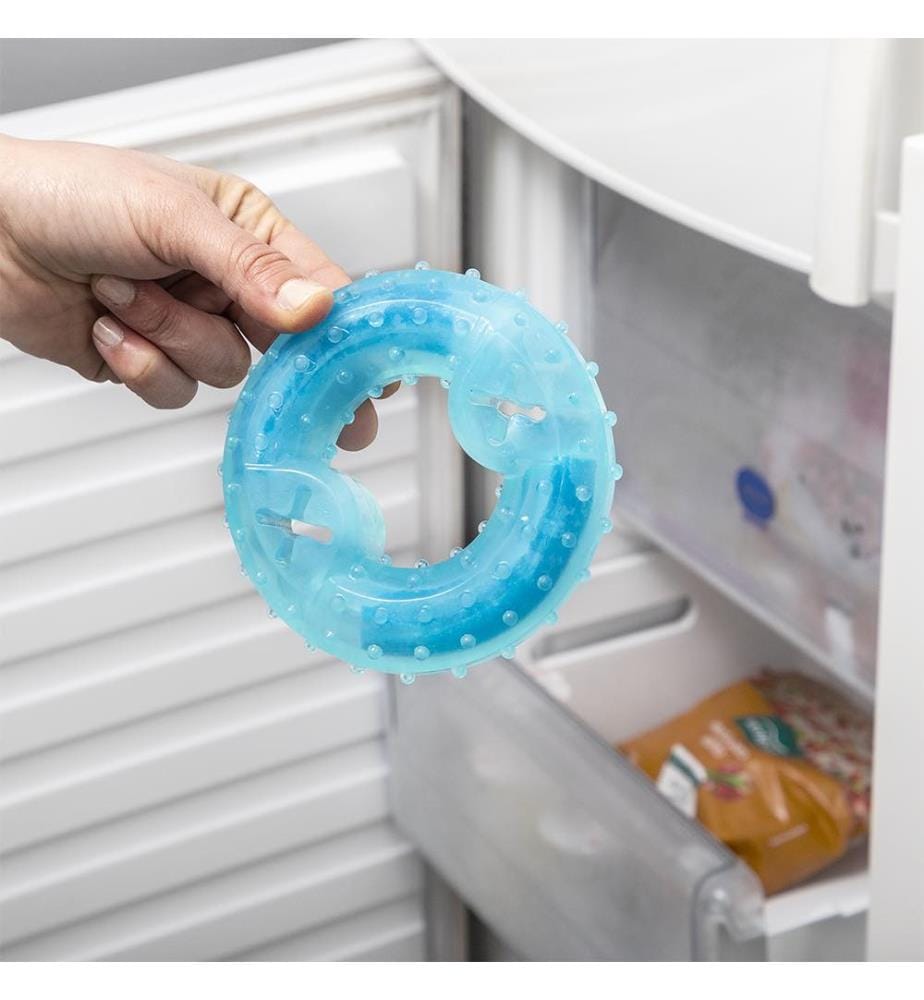 Glubiz 2-En-1 Jouet à Mâcher Congelable pour Animaux de Compagnie - Bleu
