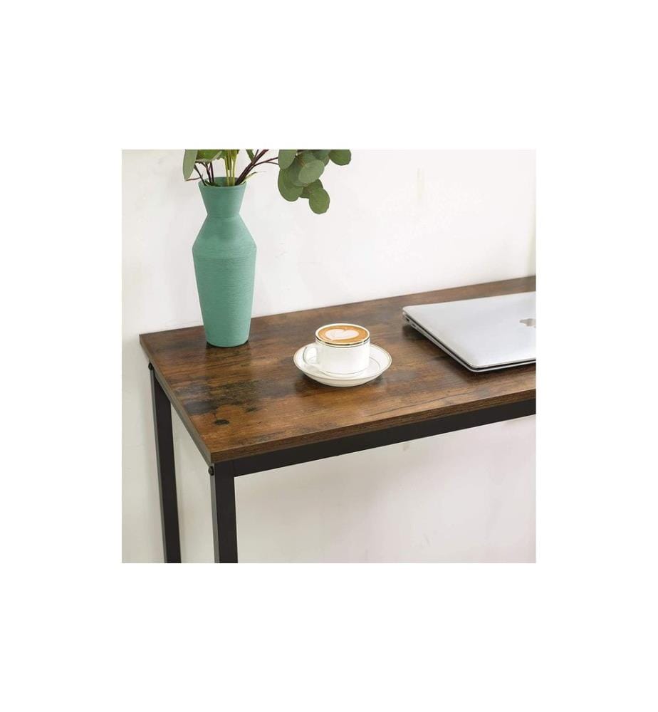 VASAGLE - Bartisch mit Metallgestell 100 x 90 cm, Braun/Schwarz