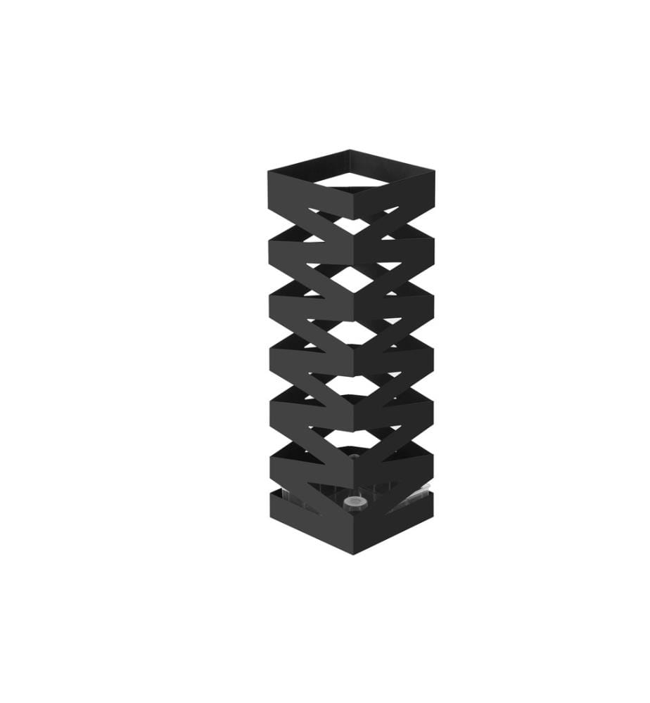 Songmics - Schirmständer mit Zick-Zack Muster 49 cm, Schwarz