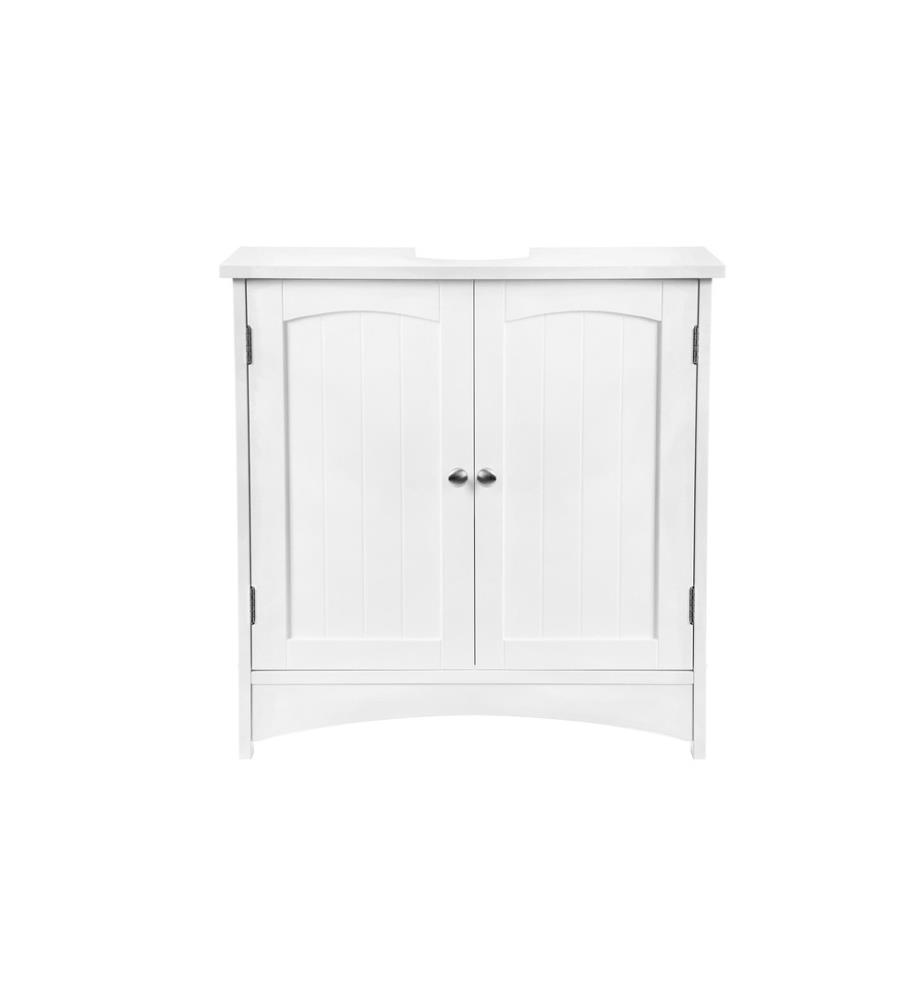 VASAGLE - Meuble sous lavabo avec double porte 60 x 60 cm, Blanc
