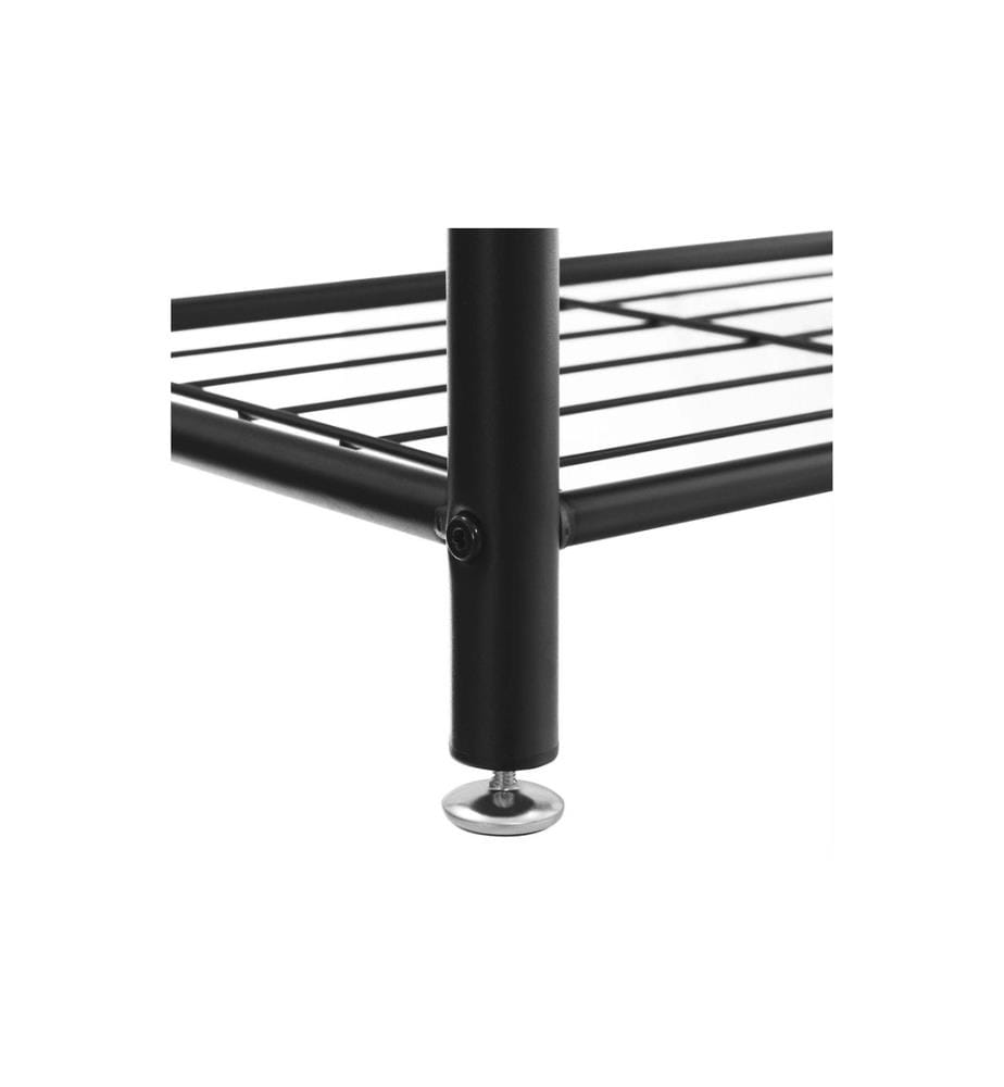 VASAGLE - Garderobe mit Schuhablagen 175 cm, Braun/Schwarz