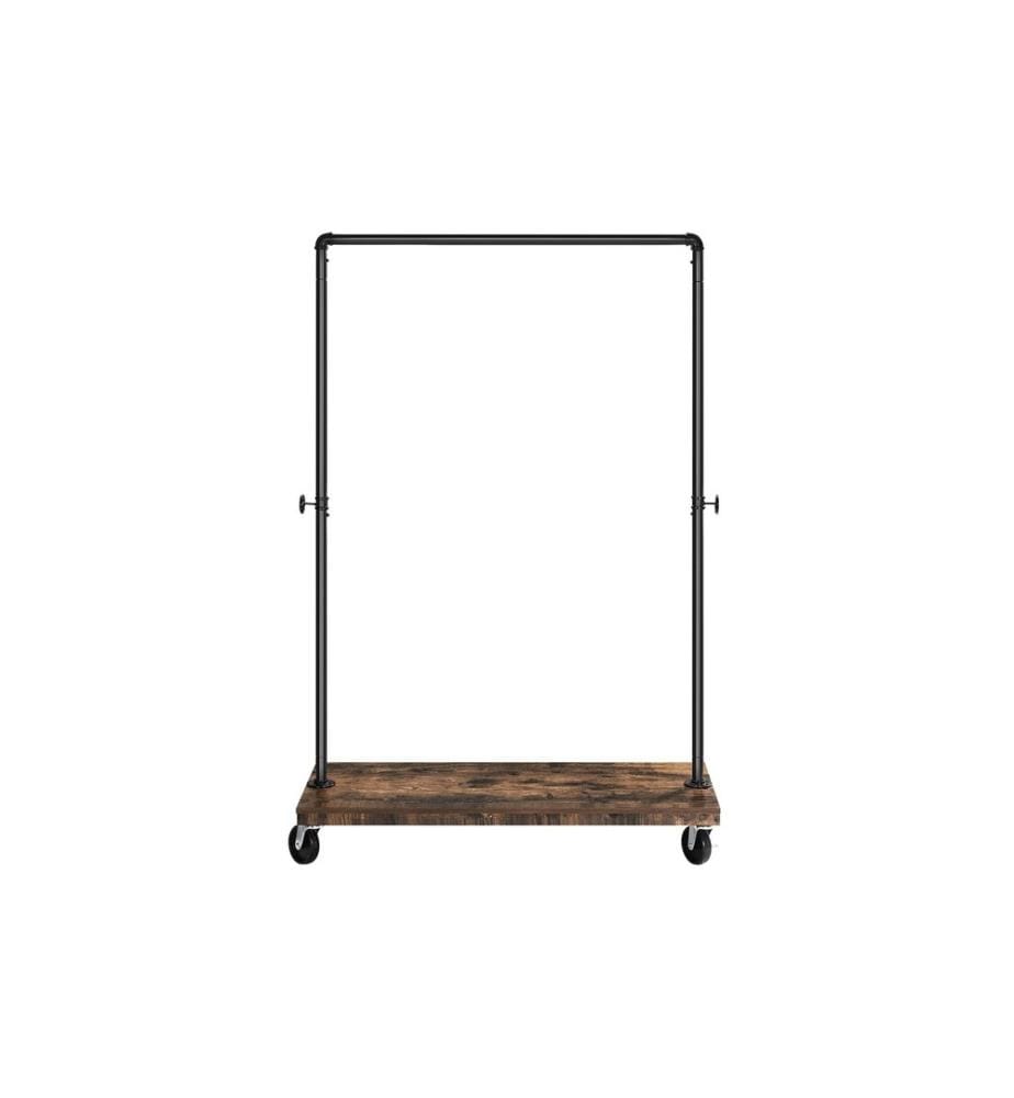 VASAGLE - Porte-manteau sur roulettes 162 cm, Brun/Noir