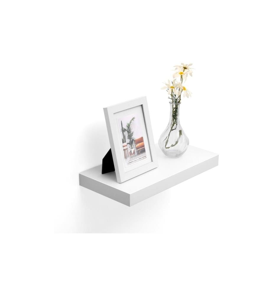 VASAGLE - Wandregal 40 x 3.8 cm, Weiss