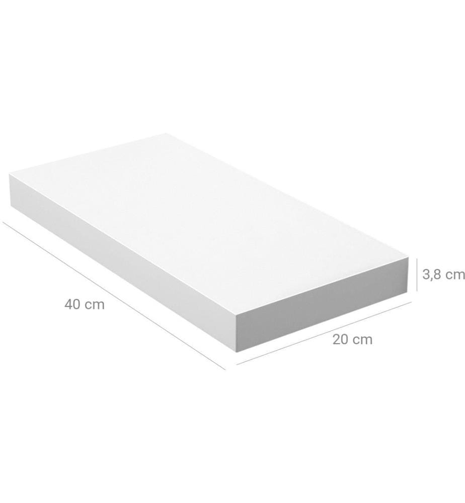 VASAGLE - Wandregal 40 x 3.8 cm, Weiss