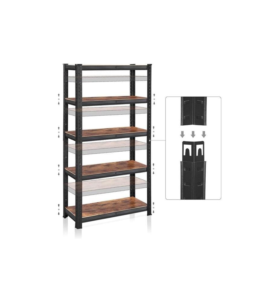 Songmics - Étagère Industrial 150 x 75 cm, MDF