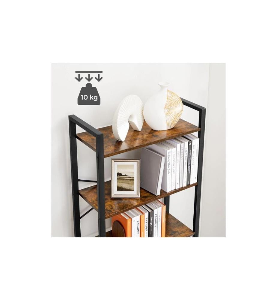 VASAGLE - Regal mit 6 Ebenen 66 x 186 cm, Braun/Schwarz