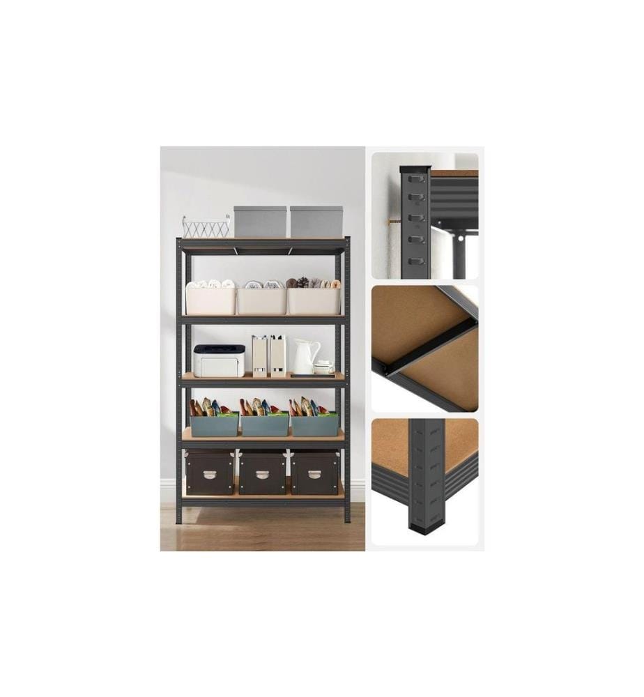 Songmics - Regal 5 Ablagen Schwarz