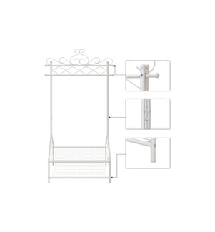 Songmics - Garderobe mit Schuhablage 92 x 173 x 41 cm, Beige