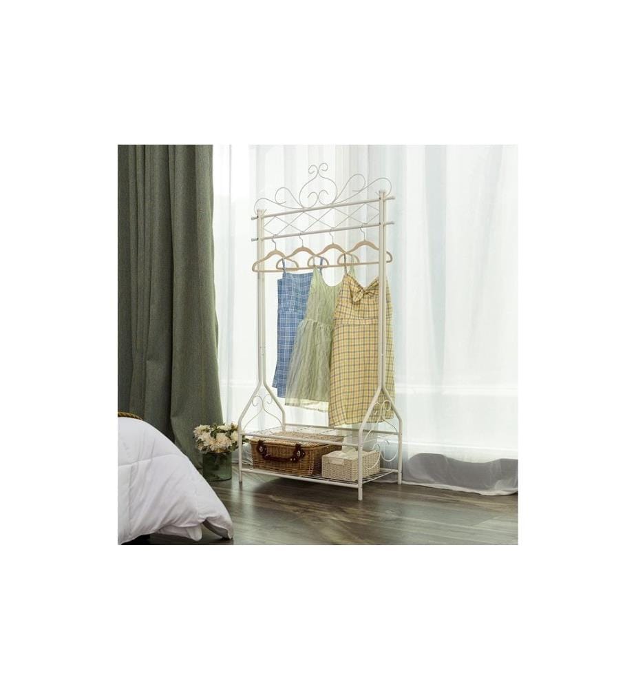 Songmics - Portemanteau avec rangement pour chaussures 92 x 173 x 41 cm, Beige