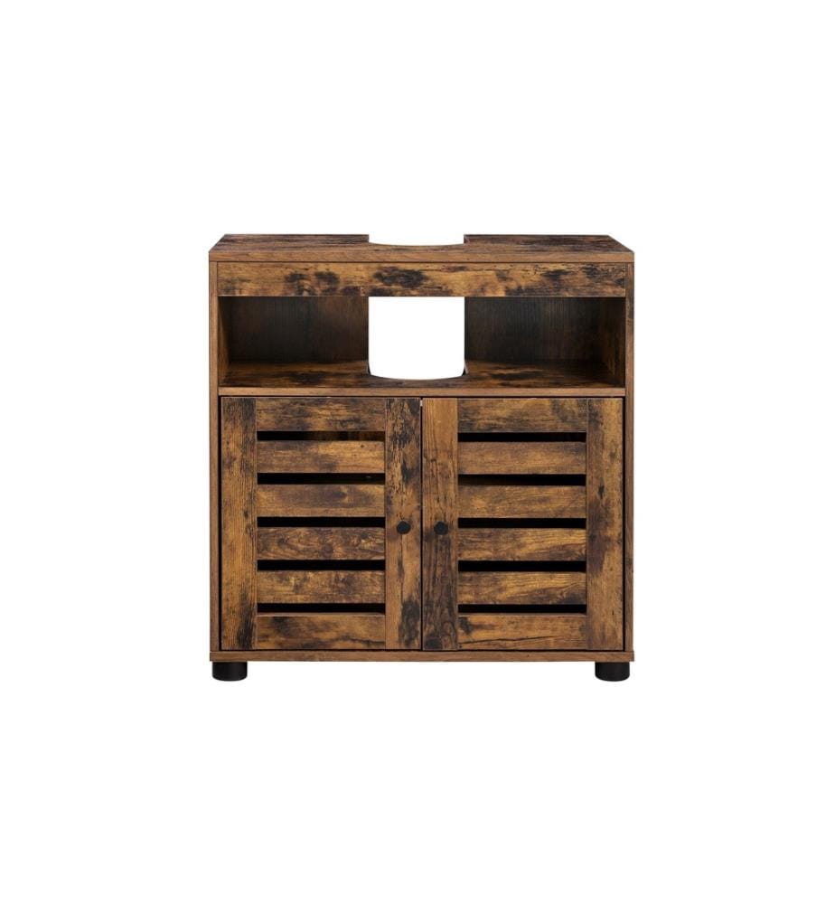 VASAGLE - Waschbeckenunterschrank 60 x 63 cm, Braun