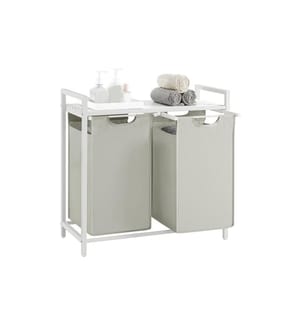 Songmics - Corbeille à linge 92 l, Blanc