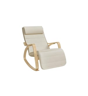 Songmics - Chaise à bascule 91 cm x 115 cm, Beige