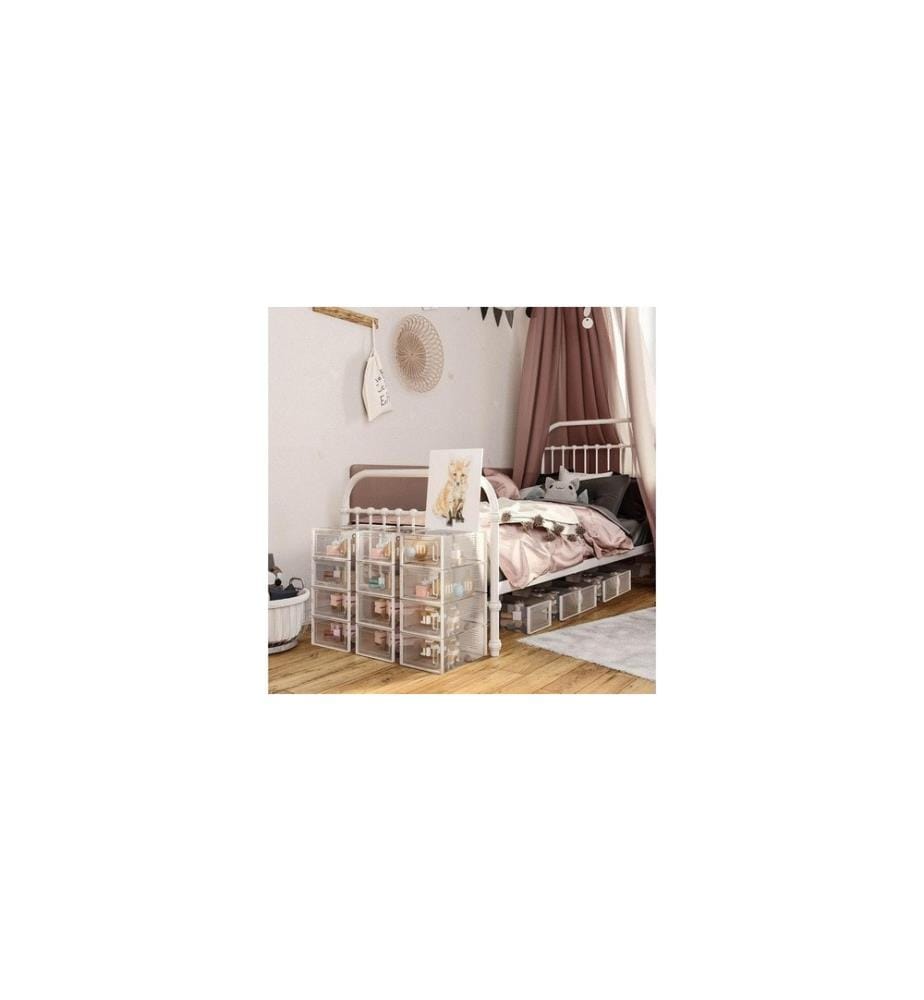Songmics - Armoire à chaussures empilable Set de 18, Transparent