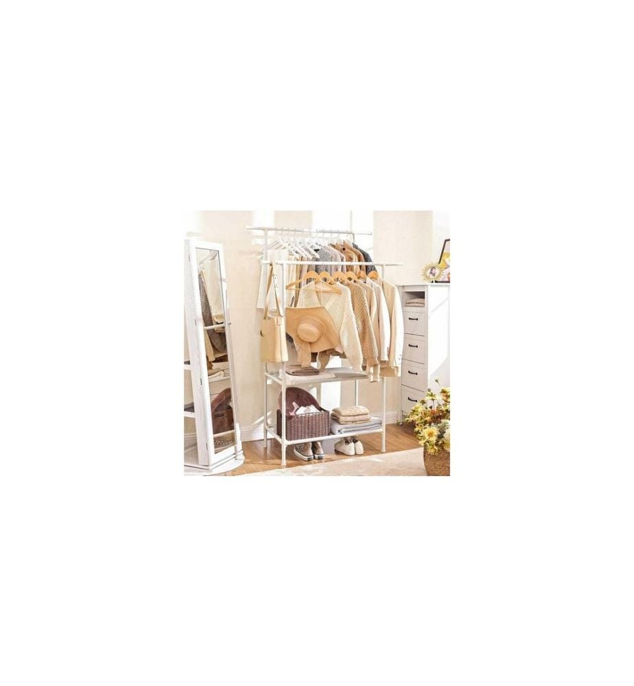 Songmics - Porte-manteau 112 x 49 x 177 cm, Blanc