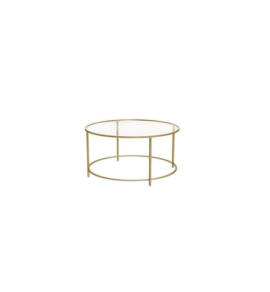 VASAGLE - Table basse 84 x 45,5 cm, Doré