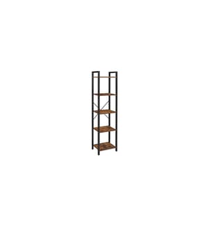 VASAGLE - Regal mit 5 Ebenen 40 x 30 x 146 cm, Braun/Schwarz