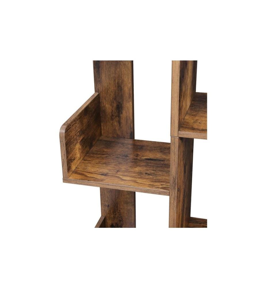VASAGLE - Regal mit 13 Ablagen 86 x 25 x 140 cm, Braun