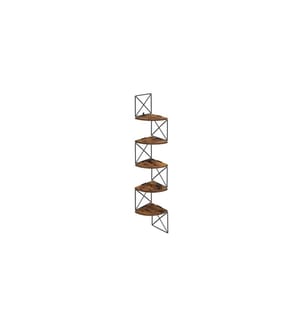 VASAGLE - Regal mit 5 Ablagen 20 x 127.5 cm, Braun/Schwarz