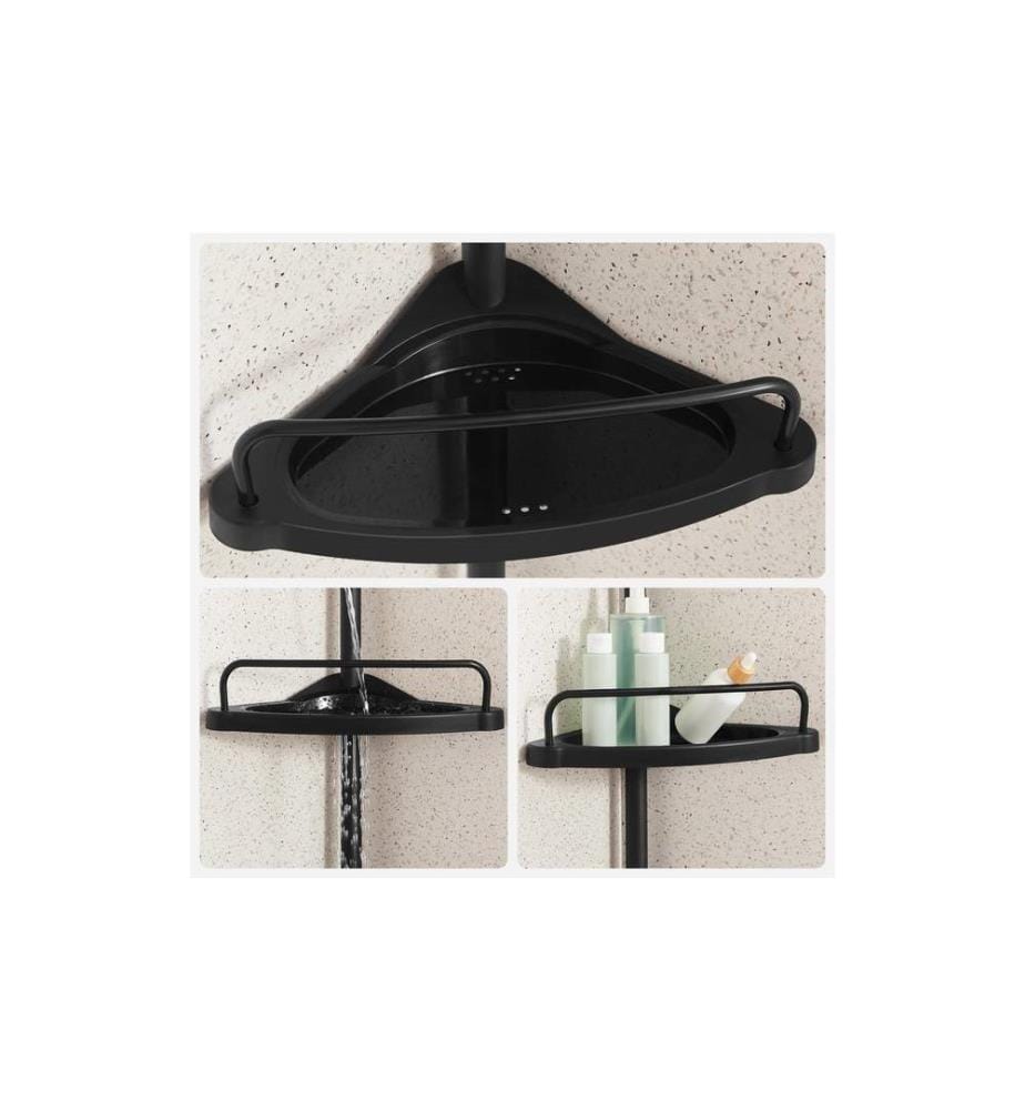 Songmics - Duschmittelhalter 85-305 cm, Schwarz