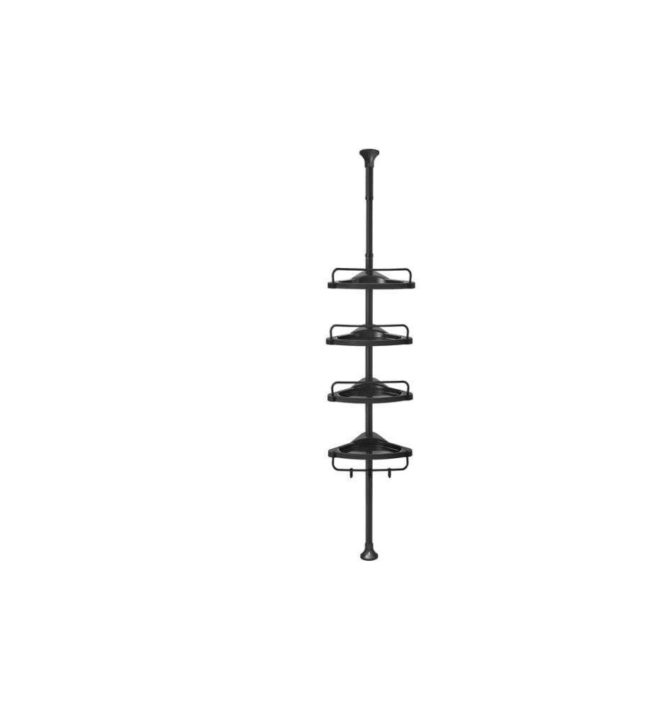 Songmics - Duschmittelhalter 85-305 cm, Schwarz
