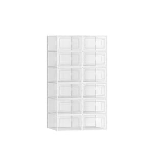 Songmics - Organiseur à chaussures 12 pièces, 33.3 x 14 cm, Transparent