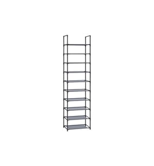 Songmics - Étagère à chaussures avec 10 étagères 45 x 173 cm, Gris