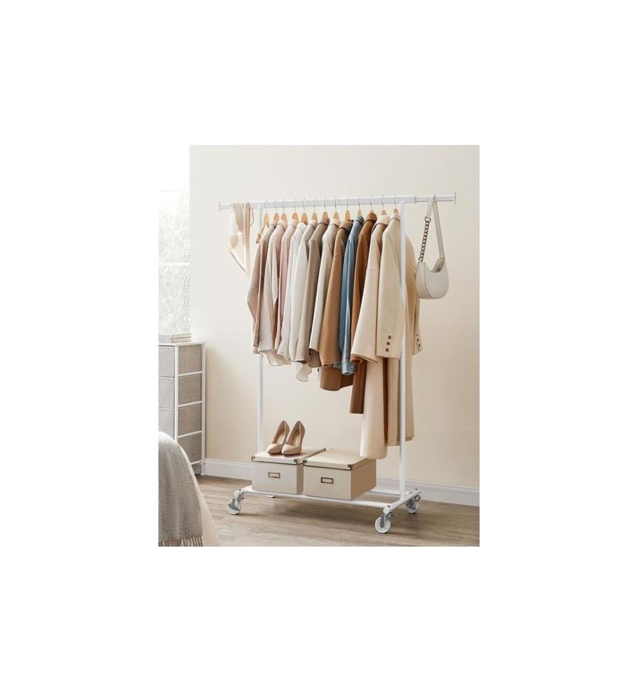Songmics - Porte-manteau barre extensible Blanc
