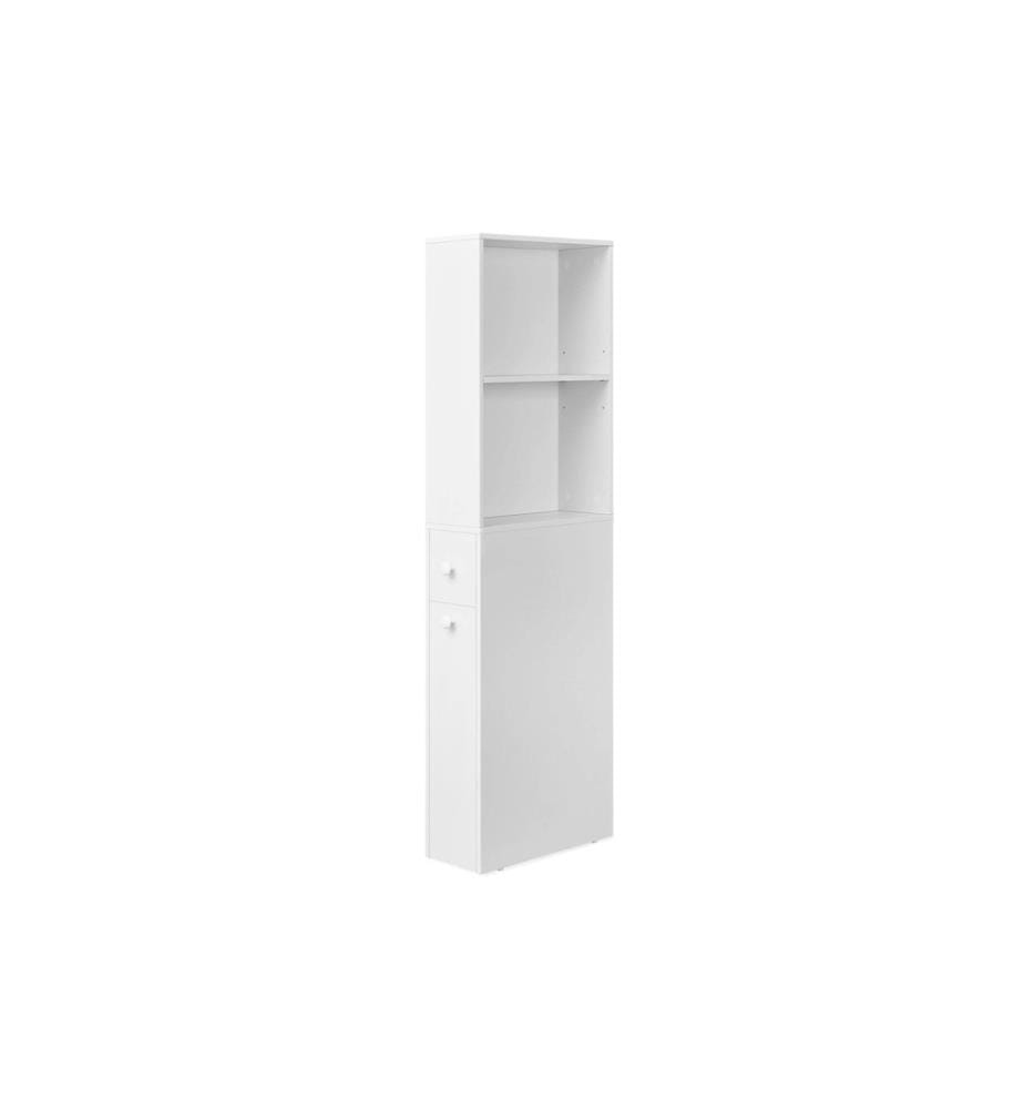 VASAGLE - Badezimmerschrank mit Schublade 40 x 134.4 cm, Weiss
