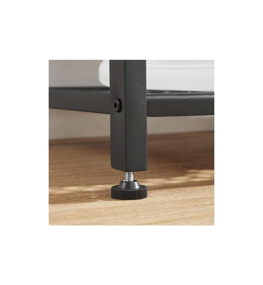 VASAGLE - Wandgarderobe 100 cm x 184 cm, Braun/Schwarz