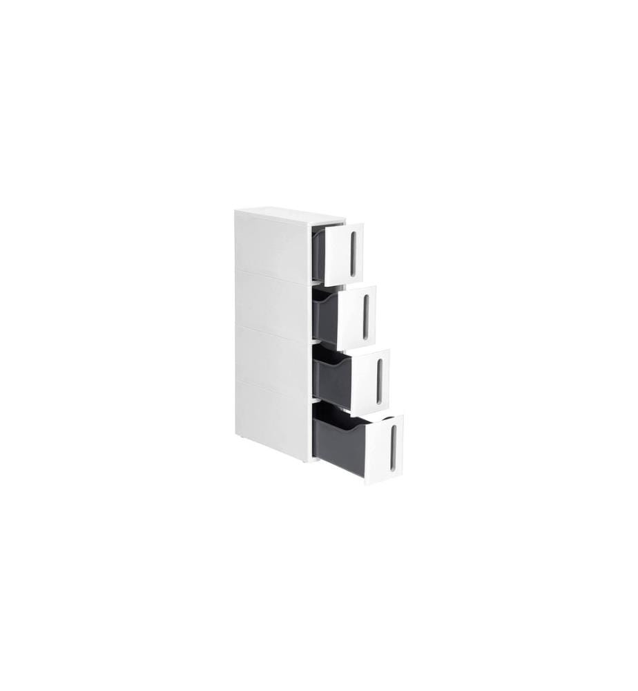 Songmics - Étagère de niche sur roulettes 17 x 83 x 45 cm, Blanc