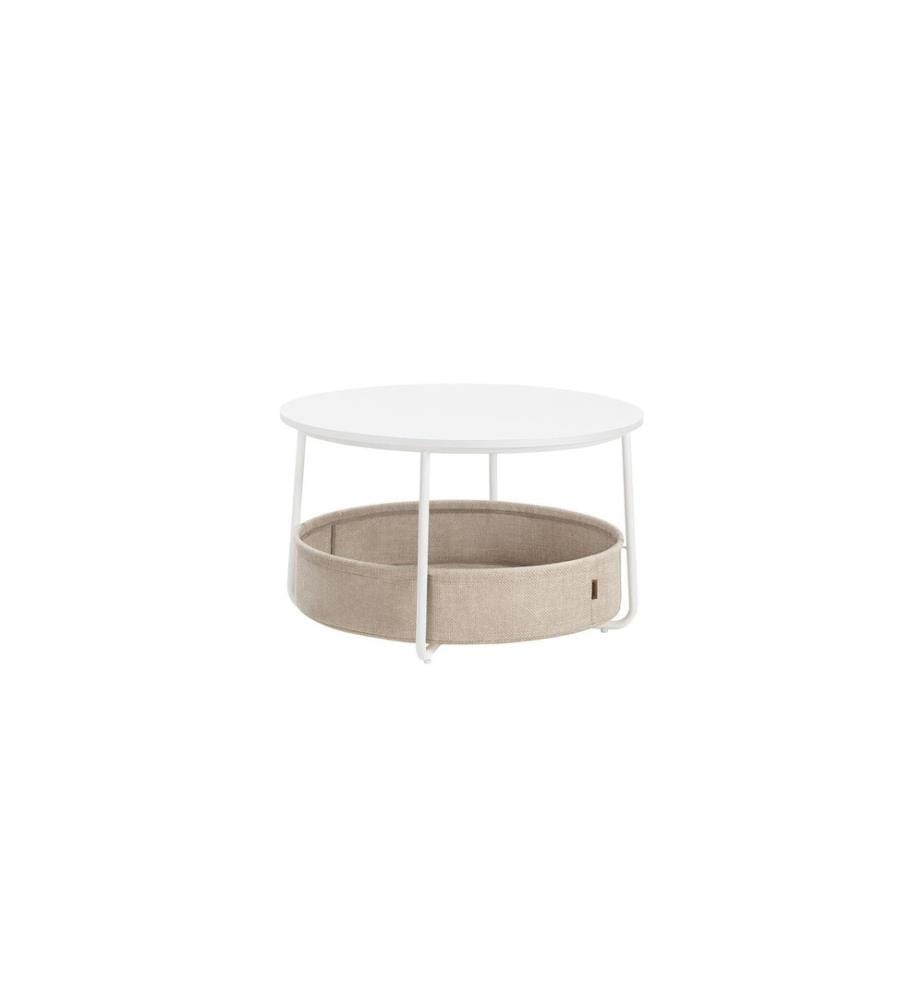 VASAGLE - Couchtisch 75 x 45 cm, Beige/Weiss