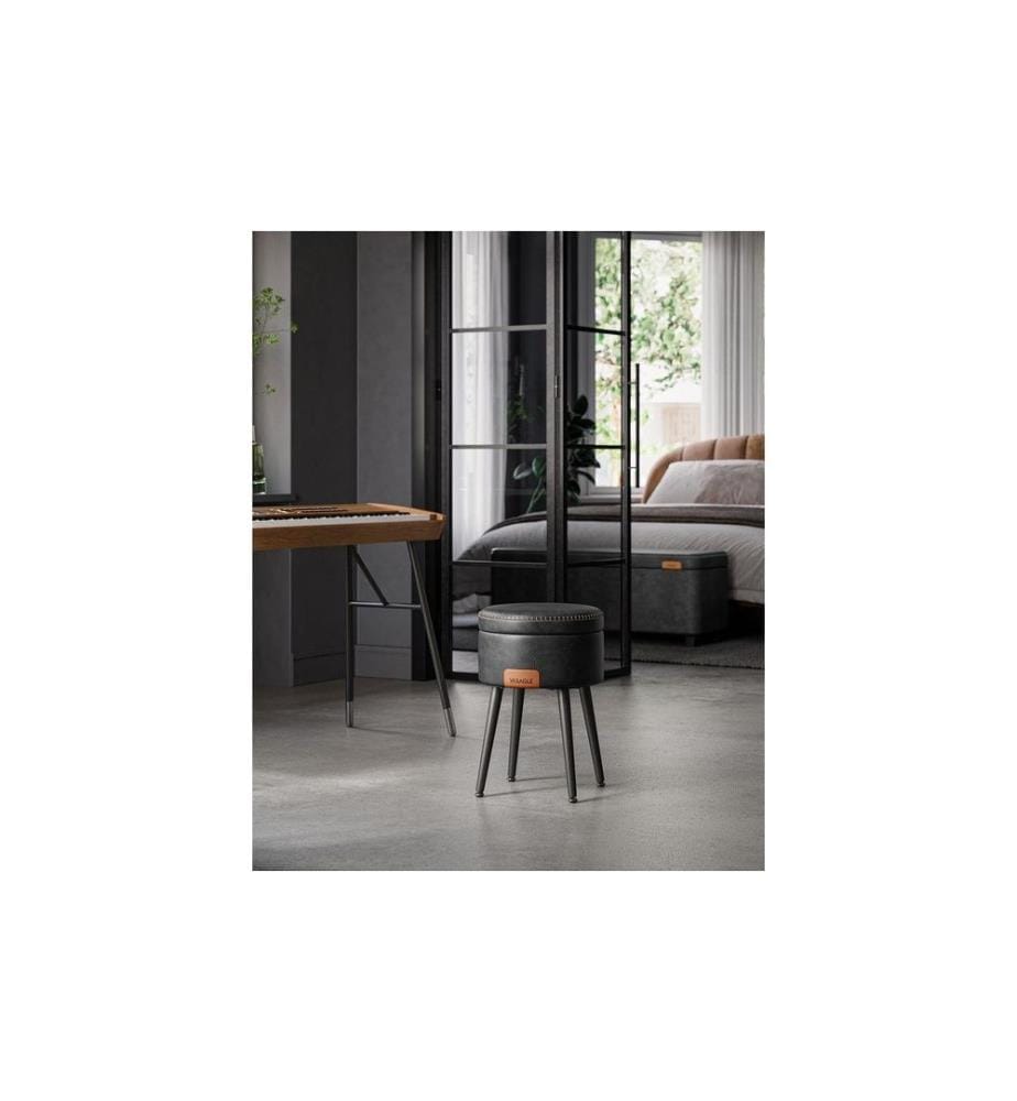 VASAGLE - Hocker 32 cm, Schwarz