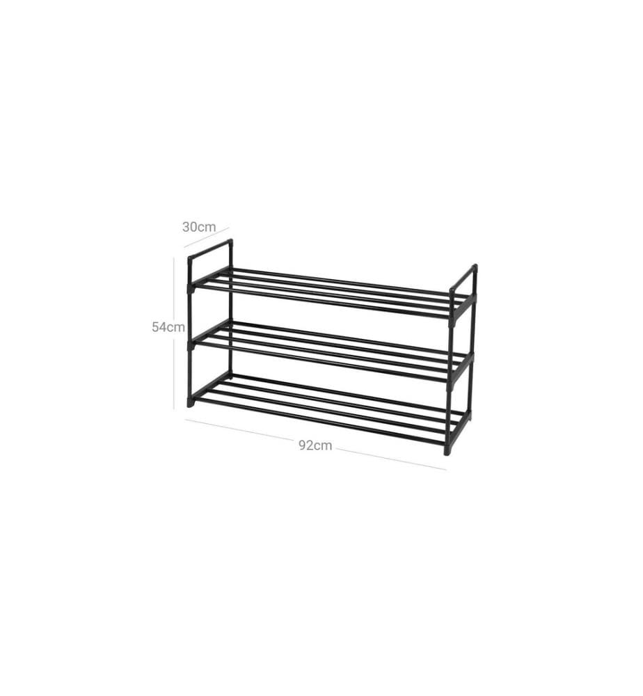 Songmics - Schuhregal aus Metall 92 x 54 cm, Schwarz